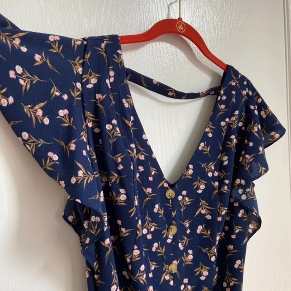 iZ Byer Navy Floral Maxi Dress - Picture 3 of 8